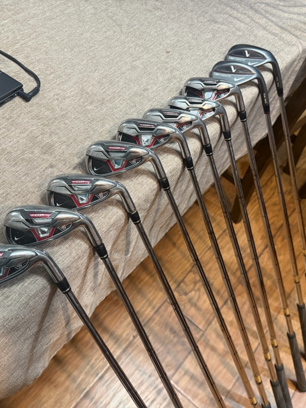 Nike Golf clubs Nike vrs irons and nike vr wedge set +2” tall extra stiff flex